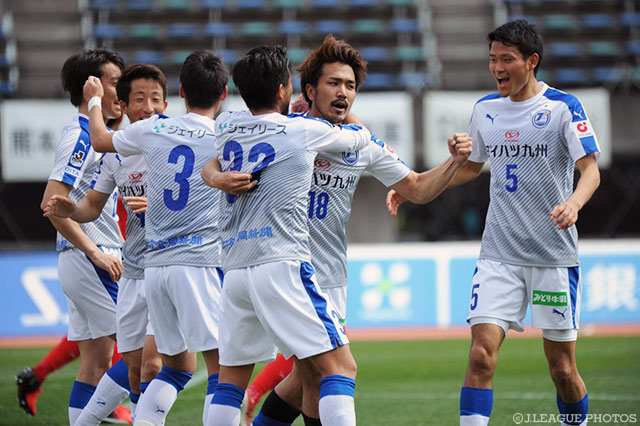 自身のＪ２通算50試合目に決勝点を決め、自ら花を添えた伊佐 耕平（大分 #18）【明治安田Ｊ２ 第5節 熊本vs大分】