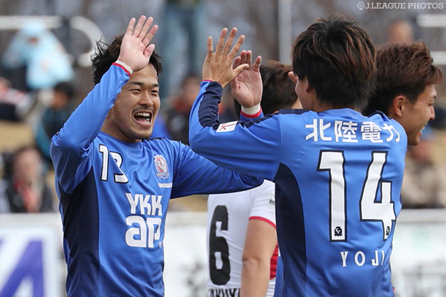 佐々木 一輝のＪリーグ初得点で先制した富山【明治安田Ｊ３ 第3節 盛岡vs富山】