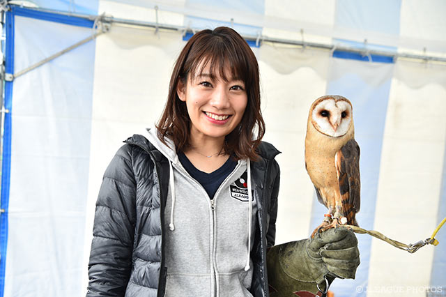 Animal LAND in ECOPAが開催中！サトミキが梟と一緒に記念撮影【明治安田Ｊ１ 第5節 磐田vs清水】