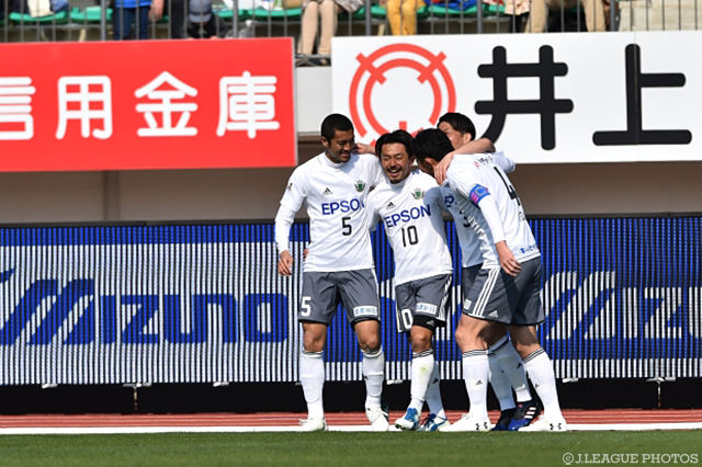 52分に今季初ゴールで先制点をもたらした工藤 浩平（松本）【明治安田Ｊ２ 第6節 徳島vs松本】