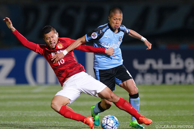 先発起用された森本 貴幸（川崎Ｆ）は厳しいマークに遭いゴールを奪えず【ＡＣＬ GS MD4 川崎Ｆvs広州恒大】