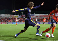 右サイドでアグレッシブなプレーを見せた伊東 純也【ルヴァンカップ GS 第2節 大宮vs柏】