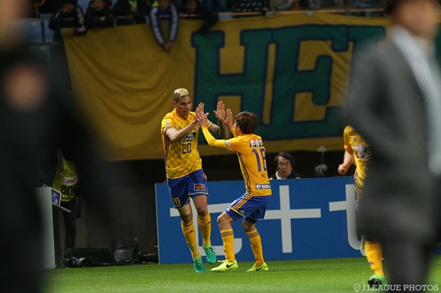 51分に均衡を破る先制ゴールを決めたクリスラン（仙台）【ルヴァンカップ GS 第2節 仙台vs磐田】