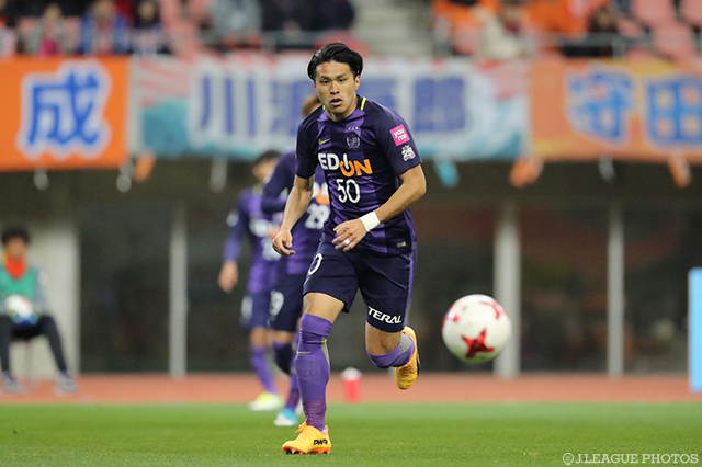 J１リーグ戦に続く２試合連続ゴールを狙った工藤 壮人（広島）【ルヴァンカップ GS 第2節 新潟vs広島】