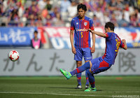 絶好の位置でのFKからゴールを狙った東 慶悟（FC東京）【明治安田Ｊ１ 第7節 FC東京vs浦和】