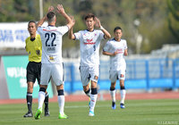 2試合連続ゴールとなる先制点を奪取した杉本 健勇（Ｃ大阪）【明治安田Ｊ１ 第8節 甲府vsＣ大阪】