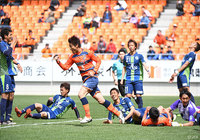 前半終了間際に先制点を挙げた内野 貴志（長野）【天皇杯 1回戦 長野vs鈴鹿】