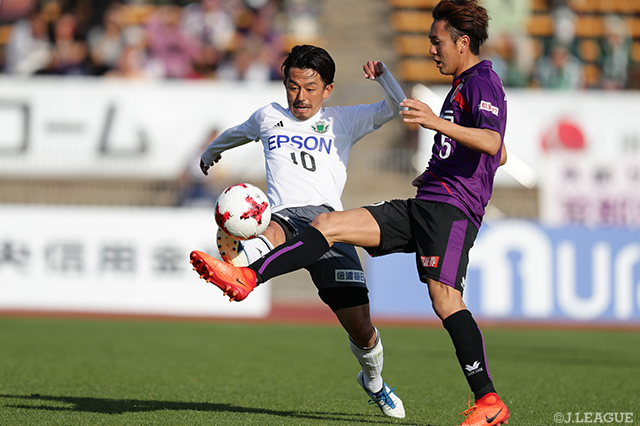 同点ゴールをアシストした松本の背番号10工藤 浩平【明治安田Ｊ２ 第9節 京都vs松本】