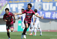 4分に喜山 康平のゴールで幸先良く先制した岡山【明治安田Ｊ２ 第9節 岡山vs山形】