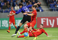 鋭い動きでゴールに迫り、オウンゴールを誘発した長沢 駿（Ｇ大阪）【ＡＣＬ GS MD5 Ｇ大阪vsアデレード】