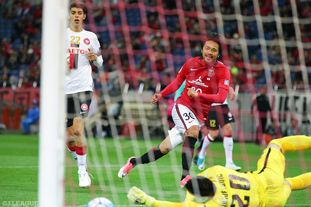 華麗なコンビネーションからのダメ押し点を決めた興梠 慎三（浦和）【ＡＣＬ GS MD5 浦和vsウェスタンシドニー】