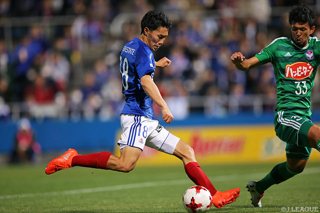 技ありの一撃で公式戦初得点を挙げた遠藤 渓太（横浜FM）【ルヴァンカップ GS 第3節 横浜FMvs新潟】