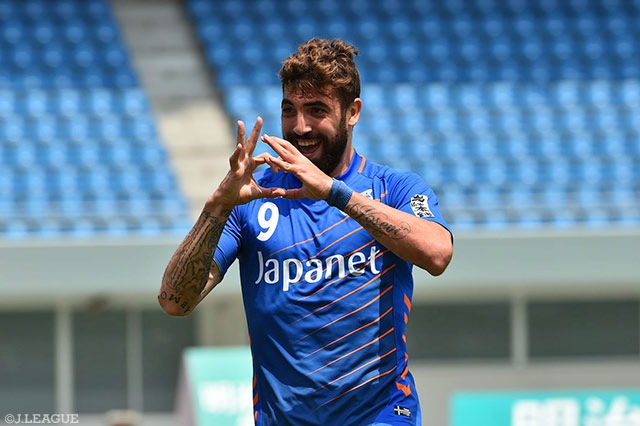 2試合連続の先制点で好調ぶりを見せつけたファンマ（長崎）【明治安田Ｊ２ 第11節 長崎vs岡山】