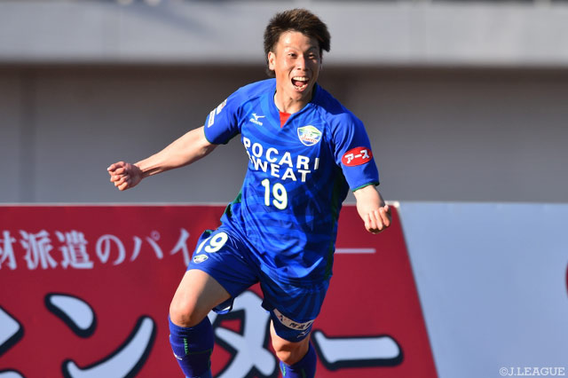 今季初得点が殊勲の逆転ゴールとなった内田 裕斗（徳島）【明治安田Ｊ２ 第11節 徳島vs福岡】