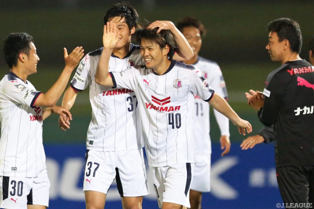 第2節以来の得点となる決勝点を決めた岸本 武流（Ｃ大23）【明治安田Ｊ３ 第7節 鹿児島vsＣ大23】