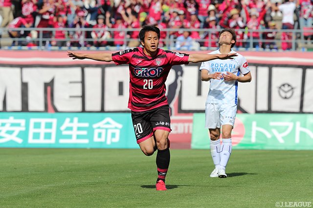 ３試合ぶりの勝利に導く決勝ゴールを決めた藤本 佳希（岡山）【明治安田Ｊ２ 第12節 岡山vs徳島】