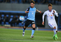 戦列復帰を果たし、アグレッシブなプレーを披露した家長 昭博（川崎Ｆ）【ＡＣＬ GS MD6 川崎ＦvsイースタンSC】