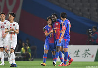 先制を許した直後に同点ヘッドを決めたピーター ウタカ（FC東京）【ルヴァンカップ GS 第5節 FC東京vs大宮】