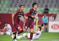 前半終了間際に同点ゴールを見事に流し込んだ小林 成豪（神戸 #15）【ルヴァンカップ GS 第5節 神戸vs甲府】