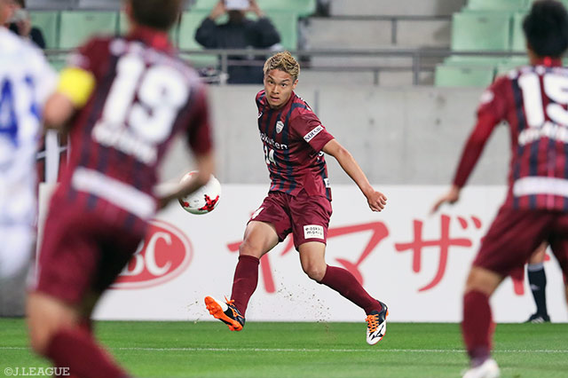 右サイドを再三突破し、2得点に絡んだ藤谷 壮（神戸）【ルヴァンカップ GS 第5節 神戸vs甲府】