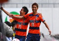 前半終了間際に逆転ゴールを挙げた東 浩史（長野 #14）【明治安田Ｊ３ 第8節 長野vs鹿児島】