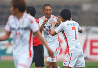 ダメ押し点を決め、Ｊ２通算50得点を達成した河原 和寿（愛媛）【明治安田Ｊ２ 第13節 群馬vs愛媛】