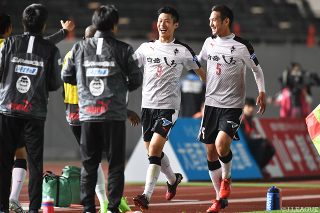  安 柄俊（#9）が直接FKを決めて、熊本が先制【明治安田Ｊ２ 第14節 岐阜vs熊本】