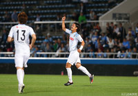 73分に左足で同点ゴールを決めた馬場 賢治（讃岐）【明治安田Ｊ２ 第14節 横浜FCvs讃岐】