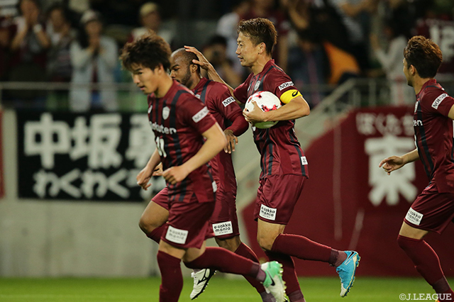 古巣を相手に2試合連続得点となる同点ゴールを決めた渡邉 千真（神戸）【明治安田Ｊ１ 第12節 神戸vsFC東京】