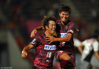 前田 央樹（#18）の2試合連続ゴールで88分に先制した琉球【明治安田Ｊ３ 第9節 琉球vs相模原】