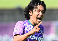 今季初得点でリードを2点に広げた大竹 隆人（藤枝）【明治安田Ｊ３ 第9節 藤枝vs北九州】