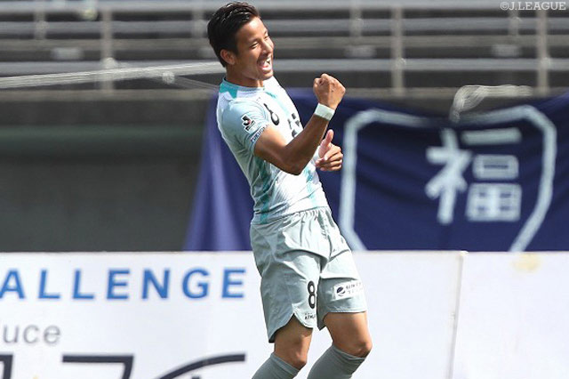 途中出場ながら2得点を挙げた松田 力（福岡）【明治安田Ｊ２ 第15節 金沢vs福岡】