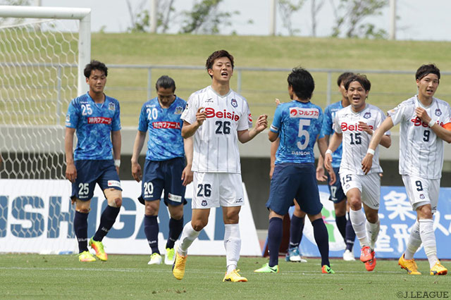 同点弾を突き刺し、2試合連続得点の高井 和馬（群馬）【明治安田Ｊ２ 第15節 讃岐vs群馬】