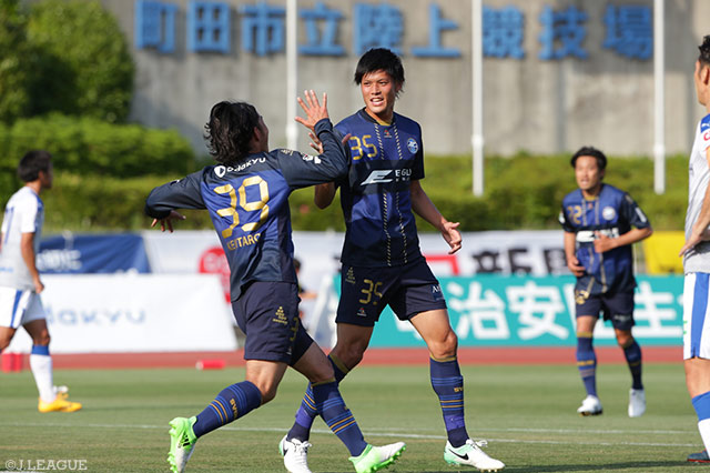 Ｊ初得点となる同点弾を頭で押し込んだ大谷 尚輝（町田）【明治安田Ｊ２ 第15節 町田vs大分】