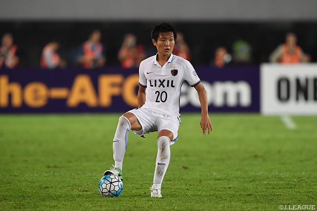 CBとして奮闘し、CKから惜しいヘディングシュートを放った三竿 健斗（鹿島）【ＡＣＬ ラウンド16 第1戦 広州恒大vs鹿島】