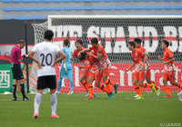 試合終了直前にチン ソンウク（#9）の追加点で2点差とした済州【ＡＣＬ ラウンド16 第1戦 済州vs浦和】