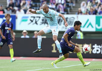 両チーム最多4本のシュートを放った川又 堅碁（磐田）【明治安田Ｊ１ 第13節 広島vs磐田】