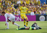 一瞬のスキを見逃さず同点ゴールを決めた伊東 純也（柏）【明治安田Ｊ１ 第13節 柏vs大宮】