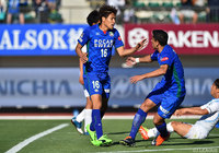 一瞬のチャンスを見事に同点ゴールへと結びつけた渡 大生（徳島）【明治安田Ｊ２ 第16節 徳島vs讃岐】