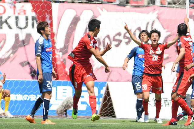 林 祥太のＪ初得点で1点差に詰め寄った熊本【明治安田Ｊ２ 第16節 熊本vs水戸】