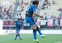 2試合連続となる同点ゴールを決めた伊佐 耕平（大分）【明治安田Ｊ２ 第16節 大分vs岡山】