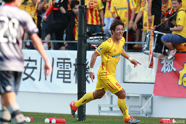 途中出場から今季初ゴールとなる決勝ゴールを決めた水永 翔馬（北九州）【明治安田Ｊ３ 第10節 北九州vsＦ東23】