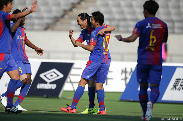 開始２分に加入後初ゴールで先制点をもたらした髙萩 洋次郎（FC東京）【明治安田Ｊ１ 第13節 FC東京vs甲府】