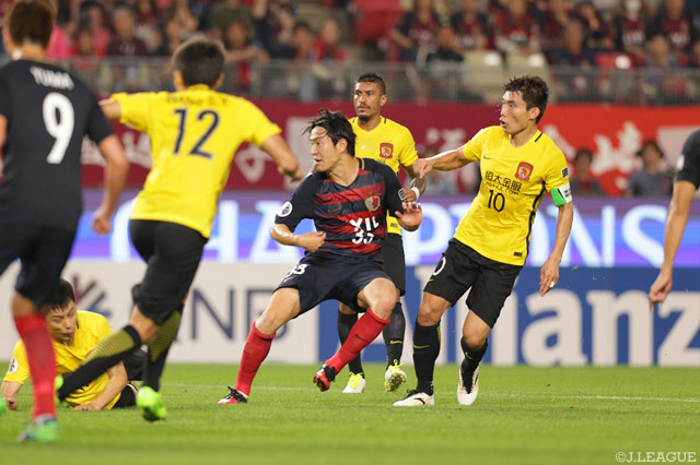 後半アディショナルタイムに執念の一撃を決めた金崎 夢生（鹿島）【ＡＣＬ ラウンド16 第2戦 鹿島vs広州恒大】