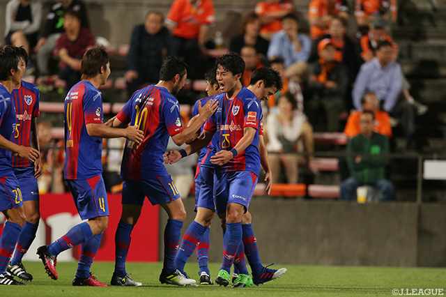 38分にＪ初ゴールとなる先制点を決めた小川 諒也（FC東京）【ルヴァンカップ GS 第7節 清水vsFC東京】