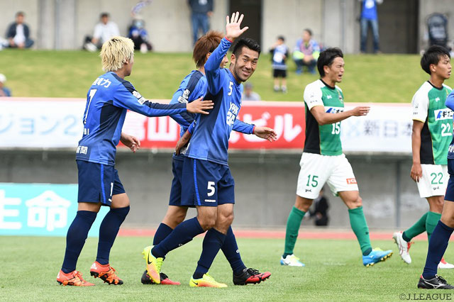 追加点を決め、ホーム3連勝に貢献した平出 涼（富山）【明治安田Ｊ３ 第11節 富山vs相模原】