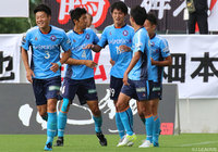 Ｊ初得点となる決勝ヘッドを決めた西山 雄介（YS横浜 #19）【明治安田Ｊ３ 第11節 盛岡vsYS横浜】