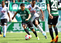 精度の高いCKで先制点をお膳立てした宮阪 政樹（松本）【明治安田Ｊ２ 第17節 松本vs東京Ｖ】