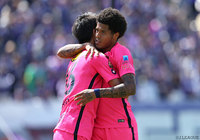 2ゴールを挙げて一気に流れを引き寄せたレアンドロ（鹿島）【明治安田Ｊ１ 第14節 広島vs鹿島】