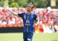 交代出場で2得点を挙げ、起用に応えた石津 大介（福岡）【明治安田Ｊ２ 第19節 福岡vs名古屋】